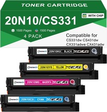 20N10 Toner Cartridge with Smart Chip for Lexmark CS331, CX331, CS431 & CX431 picture