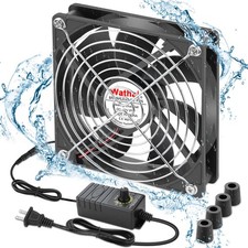 Wathai 120mm Waterproof Small Box Fan IP67 12V Computer AC 110v 120v picture