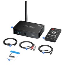 3 in 1 Bluetooth 5.1 Receiver Wireless NFC to RCA Stereo Audio Amplifier Adapter picture
