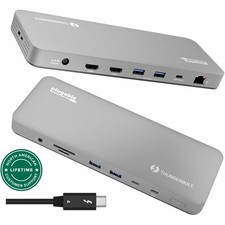 Plugable Thunderbolt 4 Dock for M4 MacBook Air & Pro: 100W Charging Driverless picture