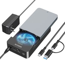NVMe M.2 Duplicator Dual-Bay Offline Clone Tool-Free,40Gbps USB4 NVMe SSD Enc... picture