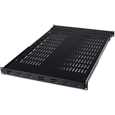 Rack Shelf 1U Vented Server Mount 19in Adjustable Depth 175lb Capacity picture