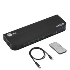 SIIG 4-Port HDMI KVM Switch, 4K60Hz, USB 3.2, EDID, Remote, CE-KV0F11-S1 picture