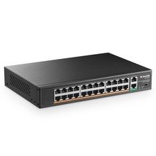 MokerLink 24 Port PoE Switch with 2 Gigabit Uplink Ethernet Port, 400W High Powe picture