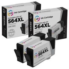 LD Compatible 564XL CB684WN HY Black Ink Cartidge Set of 2 for HP 7510 B109 7520 picture