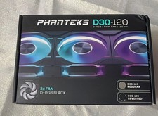 3 PACK, PHANTEKS D30 PWM Regular Airflow D-RGB 120mm fans, 30mm Thick picture