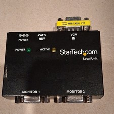 StarTech.com VGA Over Cat5 Extender 1:2 VGA/RJ-45 Black ST121UTP C5F600D632 picture