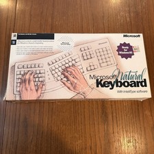 Vintage Microsoft Natural Keyboard 59758 PS/2 Windows 95 Original Box Tested picture