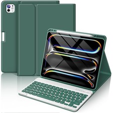 Keyboard Case For iPad Pro 13 Inch (M5/M4) 2025/2024 Magnetic Detachable - Green picture