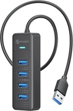 PHIXERO 4-Ports USB 3.0 USB Hub Multi USB Port Expander with 1.6ft Cable Black picture