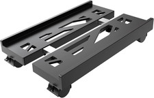 Adjustable Computer Tower Stand, Ventilated Mobile CPU Holder, Black picture