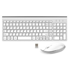 Silent Wireless Keyboard + Mouse Combo Set Ultra Slim 104 Keys For PC Laptop Mac picture
