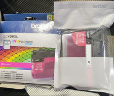 Genuine Brother LC406XL-M MAGENTA High-Yield Investment Ink Cartridge 8/26 picture