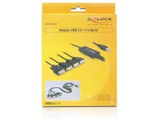 Delock 61887 Adapter USB 2.0 Type-A Male <gt/> 4 x Serial RS-232 DB9 ma/ma ~E~ picture
