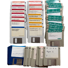 Software 3.5” WordPerfect PlanPerfect DrawPerfect LetterPerfect DOS 1989 Vintage picture