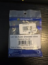 Micro Connectors Shielded Inline Ethernet Keystone Coupler CAT 6A RJ45 picture