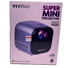 Vivitar Super Mini Projector 1080P  Support LED Portable Remote Control 1 Pack picture