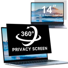 ZOEGAA 4-way 360°Laptop Privacy Screen For 14 Inch 16:10 Computer, ... Fast picture
