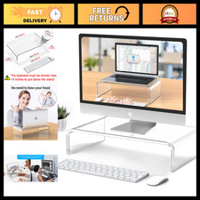 Clear Acrylic Monitor Stand Riser for Laptop & Computer - L15