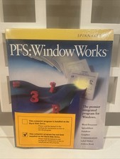 New Sealed Vintage Computer Software Spinnaker PFS: WindowWorks 1991 5.25 Disks picture