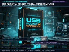 Offline AI USB Pocket AI Runner Portable LLM Supercomputer 1-Click Kit picture