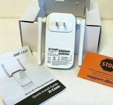 D-Link DAP-1325 N300 2.4 GHz Wi-Fi Wireless Range Extender White Dual Antenna picture