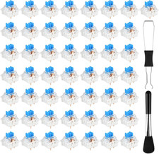 50 Pcs Blue Keyboard Switches, 3-Pin Clicky Tactile Mechanical Keyboard Switches picture