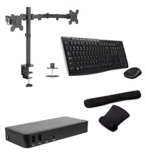 Targus Universal USB-C Dual 2K, Triple FHD 85W Dock, MK270 Keyboard & Mouse picture