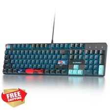 Ussixchare Full Size 104 Keys Gaming Keyboard Red Switch RGB picture