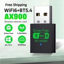 USB WiFi-6 900Mbps 2 in 1 Dongle 2.4G 5GHz Dual Band & BT 5.4 Win10,11* picture
