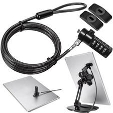iPad Lock Security Cable w/Adhesive Plates, 6Ft Keyless 4 Digit Combination T... picture