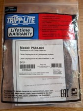 Tripp Lite Model P580-006 Display Port  male to male Cable 6 Ft. New picture