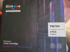 E-Z Ink TN760 4-Pack Black Ink  Toner Cartridge for Brother Printers picture