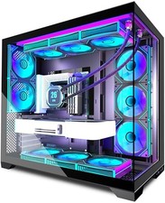 PC CASE 9 PWM ARGB Fans Pre-Installed, Mid-Tower Gaming PC Case, Panoramic Te... picture