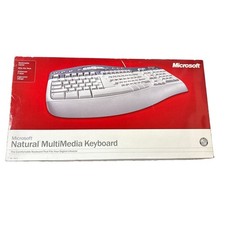 Microsoft Natural MultiMedia Keyboard, 1.0A PS2 Ergonomic RT9470 new sealed box picture