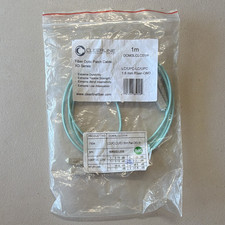 Cleerline DOM3LCLC01m OM3 Duplex LC/UPC to LC/UPC Fiber Patch Cable 1m Aqua picture