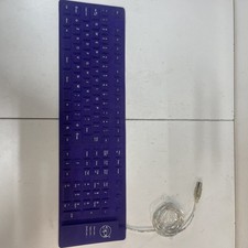 Purple Spi Roll Up Computer Keyboard water proof excellent condition. picture