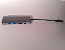 Insignia USB-C Hub HDMI 2x USB-A USB-C PD, Gray Braided Cable 10cm picture