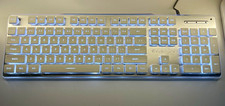 EWEADN GX710S Wired USB Illuminated Gaming Keyboard QWERTY English Silver/White picture