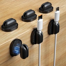 6 Pack Cord Organizer Holders - Strong Adhesive & Magnetic Desk Cable Management picture