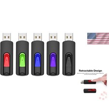 5 Pack 64GB USB Flash Drive, USB 2.0 Memory Stick Thumb Drives Jump Drive Pen... picture