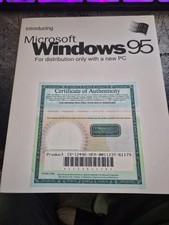Windows 95 Booklet/Manual & Certificate Of Authenticity Floppy Disk ed. No disks picture