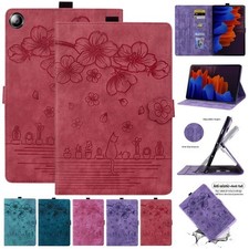 Leather Flower Cat Card Slot Tablet Case For Samsung Galaxy Tab A11 Plus A9+ A11 picture