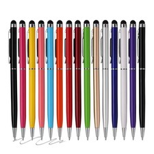 15 Pack Stylus Pens for Touch Screens + Black Ink Ballpoint Pen 2-in-1 Set picture