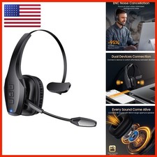 Necode A19 Trucker Bluetooth Headset Dual Noise Cancelling Mic Mute Button 55Hrs picture