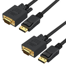 Displayport to VGA Cable 6Ft,Displayport to VGA Adapter 1080P picture