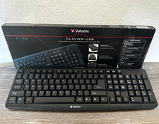Verbatim 99701 Slimline Wired USB Keyboard Quiet Keys Plug & Play Black French picture