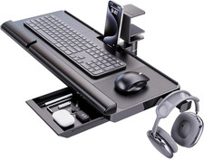Keyboard Tray Under Desk with 360 Degree Rotation Ergonomic Computer Keyboard picture
