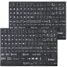 2 Pack Universal English Keyboard Stickers Replacement Letters for Laptop picture