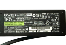 Genuine SONY AC ADAPTER 19.5V N50 V85 + MAIN LEAD OEM PREOWNED USPSGA picture